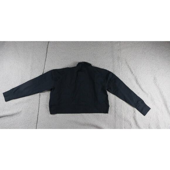 New Pact Organic Womens Jacket Medium Large Black Edith Shrug Cropped - Picture 4 of 7